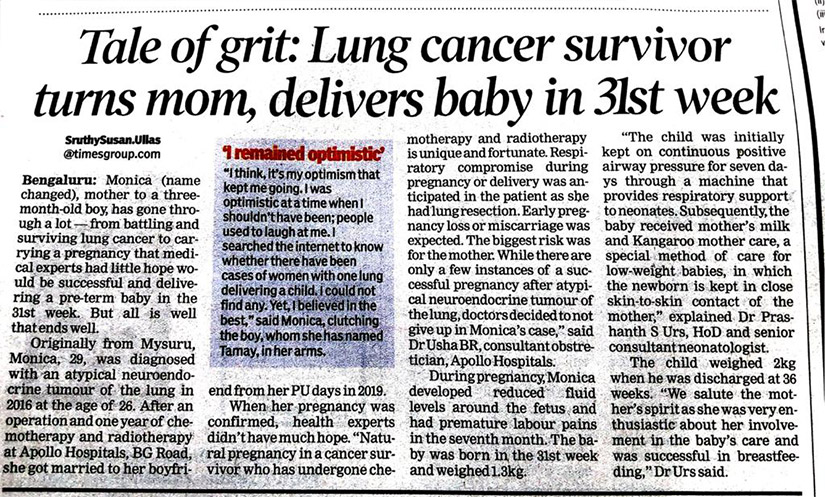 lung cancer survivor turns mom
